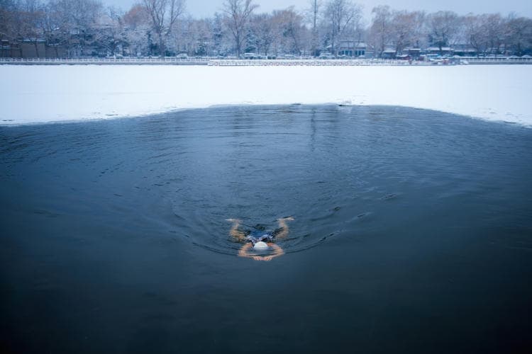 Winter Swim at Houhai